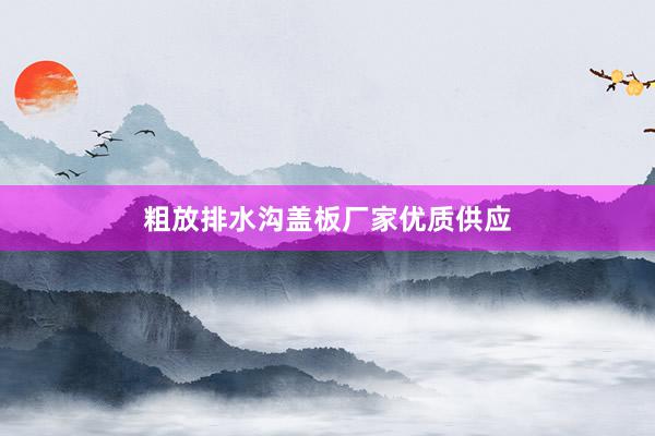 粗放排水沟盖板厂家优质供应