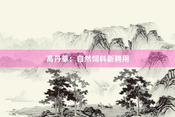 高丹草：自然饲料新聘用