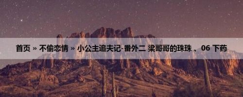 首页 » 不偷恋情 » 小公主追夫记-番外二 梁哥哥的珠珠 、06 下药