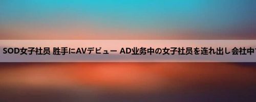 赤羽香澄：SOD女子社员 胜手にAVデビュー AD业务中の女子社员を连れ出し会社中で连れま...