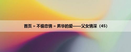 首页 » 不偷恋情 » 昇华的爱——父女情深（45）