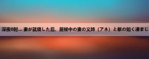 奥田咲：深夜0时… 妻が就寝した后、居候中の妻の义姉（アネ）と獣の如く凄まじいSEX...