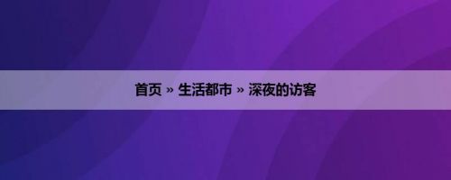 首页 » 生活都市 » 深夜的访客