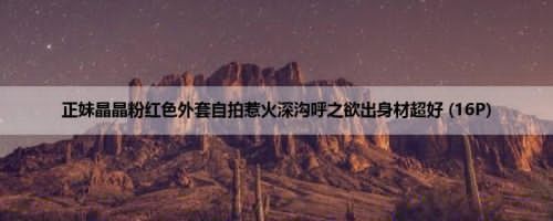 正妹晶晶粉红色外套自拍惹火深沟呼之欲出身材超好 (16P)